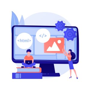 Web development courses vector concept metaphor